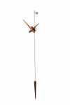 Punto y Coma N (хром/венге), h=113cm., часы настенные Nomon