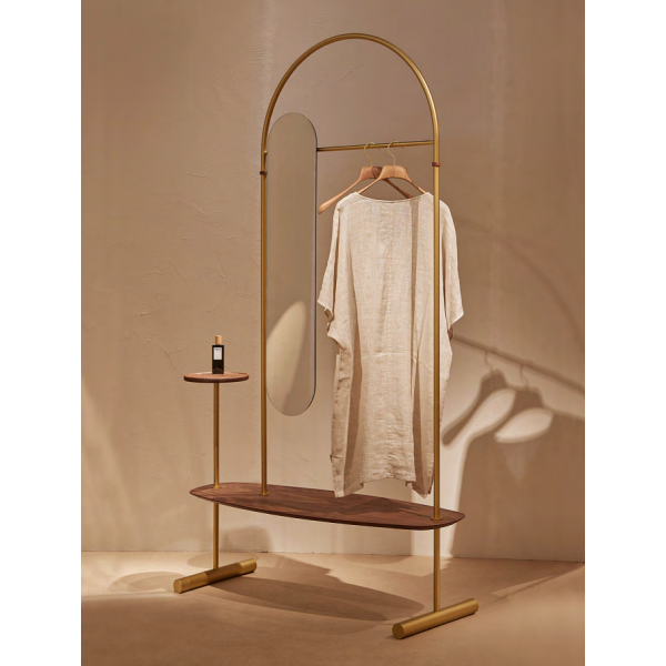 Напольная вешалка-арка Nomon Home ARCO, Gold/Walnut