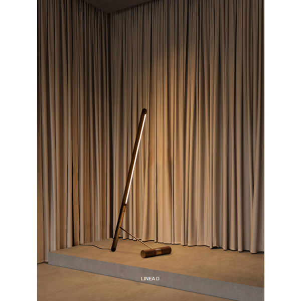 Светильник напольный Nomon Home LINEA D, Gold/Walnut