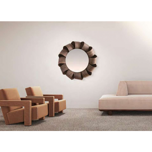 Настенное зеркало Nomon Home ESPEJO BRISA XL walnut, D60/100см