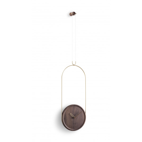 Часы Nomon COLGANTE walnut/gold, D=30cm, L=79cm