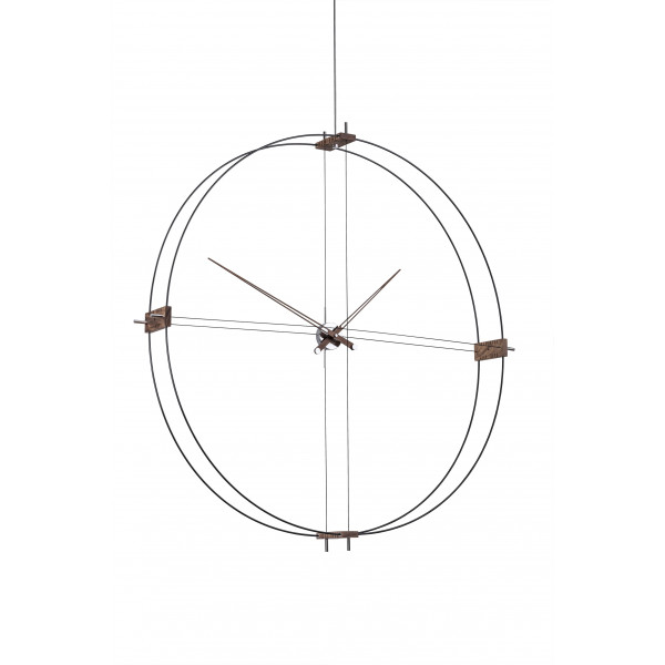 Часы Nomon Delmori, black/walnut, d=140cm