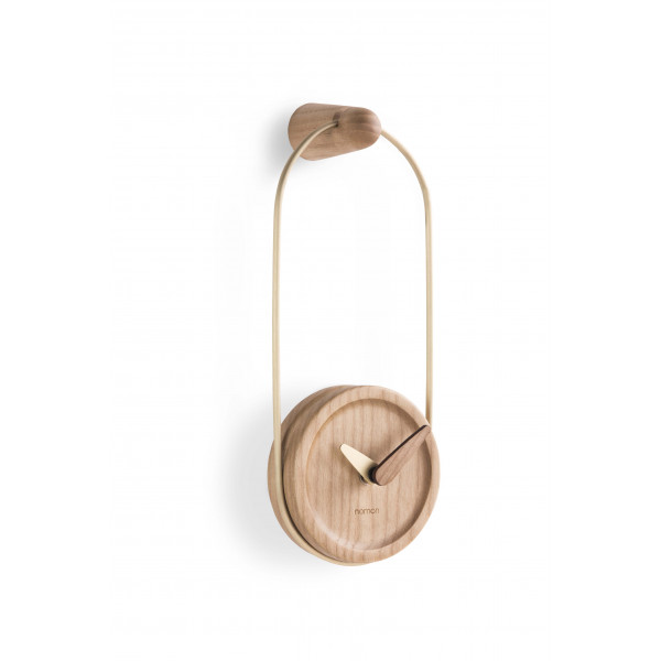 Часы Nomon Micro Eslabon gold/oak d10, h26,5cm