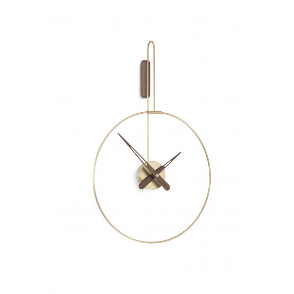 Часы Nomon MICRO DARO G gold/walnut, D=40cm, H=62,5cm