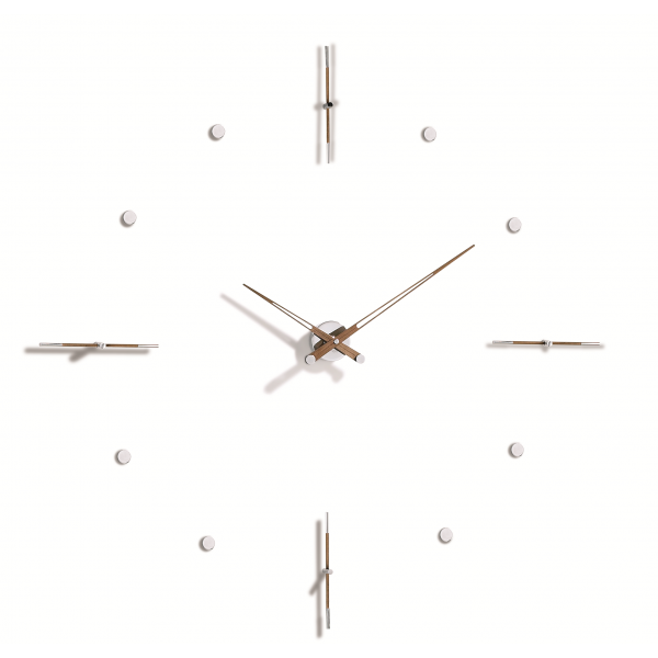 Часы Nomon  MIXTO N 125 WALNUT/CHROME,  d=125см