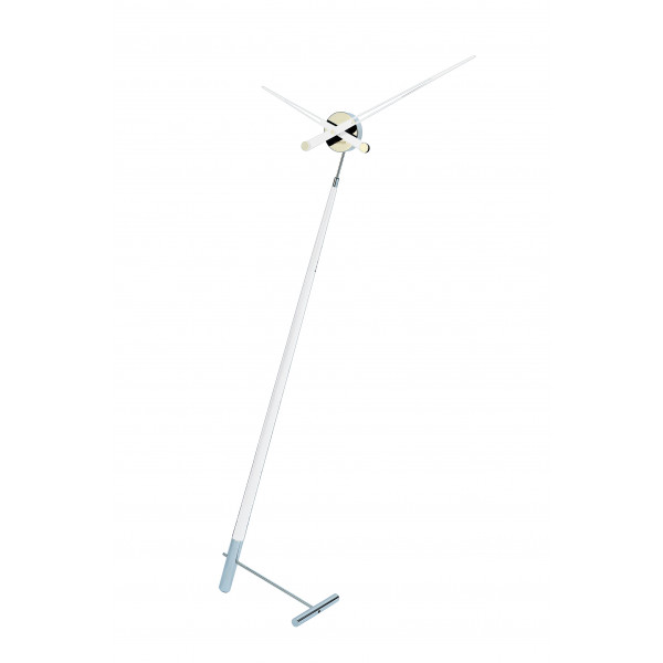 Часы Nomon Pisa L WHITE, хромированная сталь/белый лак, d=73 см, h=150cm