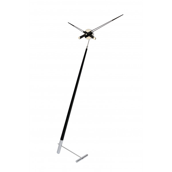 Часы Nomon Pisa L BLACK, хромированная сталь/черный лак, d=73 см, h=150cm