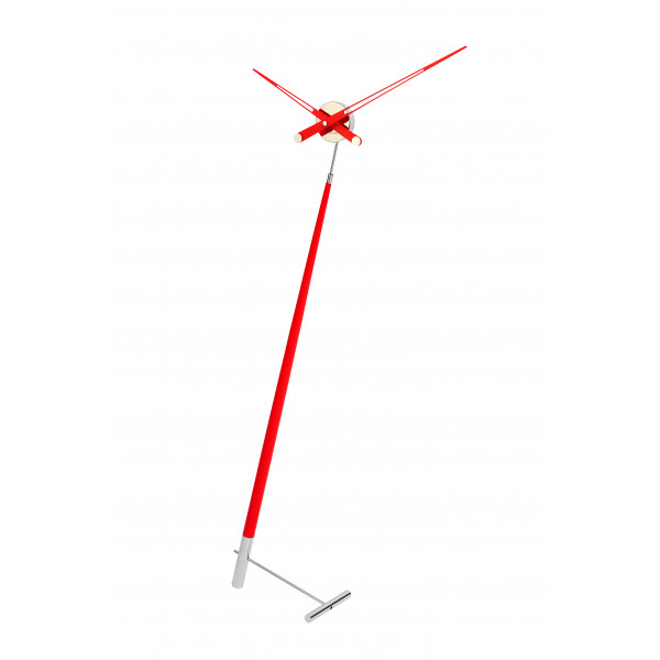 Часы Nomon Pisa L RED, хромированная сталь/красный лак, d=73 см, h=150cm