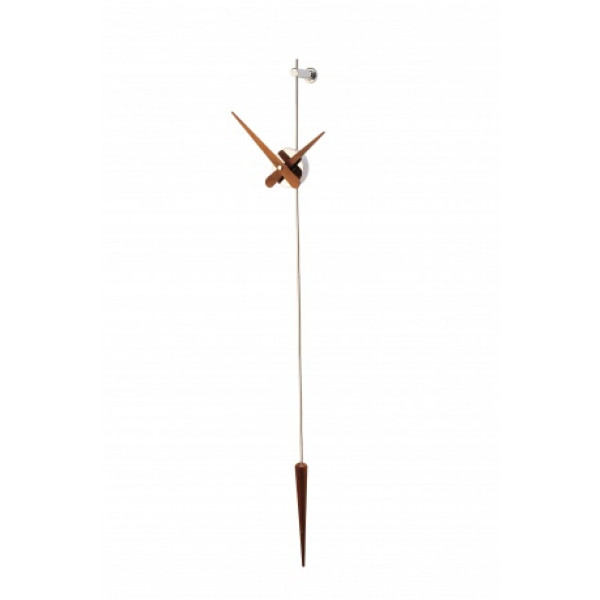 Punto y Coma N (хром/венге), h=113cm., часы настенные Nomon