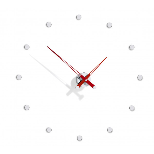Часы Nomon Rodon 12 i RED, chrome, d=70 см